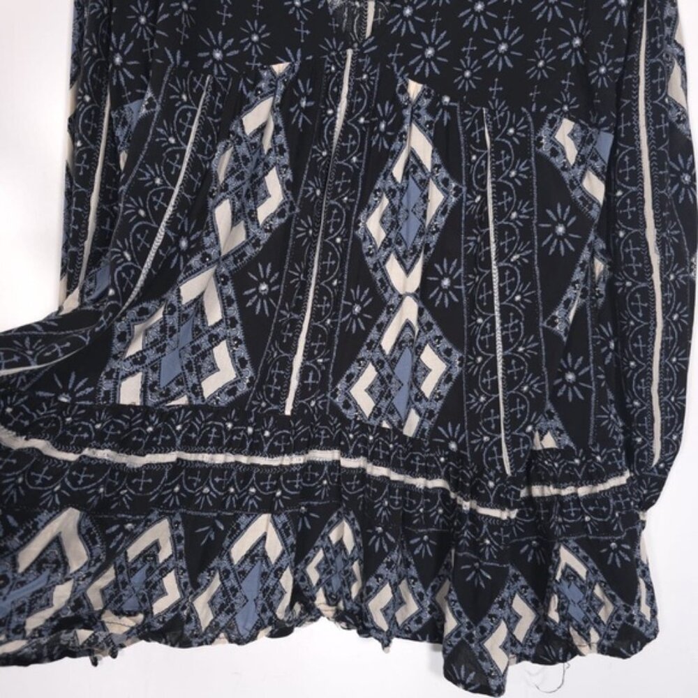 FREE‎ PEOPLE Down by the Bay TUNIC TOP MINI DRESS Peplum RAYON Size XS/TP - Picture 11 of 14